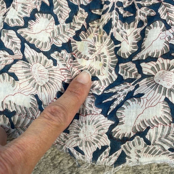 Roberta Roller Rabbit Shirred Pintuck Blouse Kurta Peasant Top Sz S - Picture 8 of 12